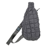 Quilted Stylish Lightweight Puffer Sling Bag: GRN / ONE SIZE