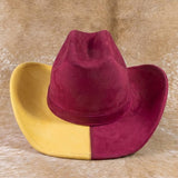 Gameday Two Tone Block Western Cowboy Hat: BLWH