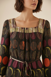 Lunar Orbit Mini Dress : Orange/Green / S