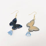 Multi Style Colorful Butterfly Flower Charm Dangle Earrings: B
