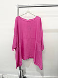 PLUS SIZE TOP WITH FRONT POCKETS: Turquoise