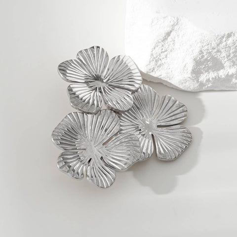 Floral Cluster Three Flower Brooch