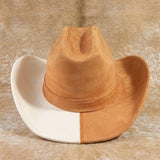 Gameday Two Tone Block Western Cowboy Hat: BLWH