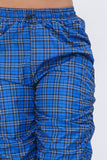 Plus Size Plaid Print Windbreaker Drawstring Jogger Pants: Red / 2-2-2 (1XL-2XL-3XL)