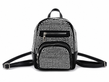 Via Fiore Rhinestone Mini Backpack – Glam Fashion Backpack: Black