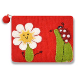 SunFlower and Lady Bug Coin Purse: Yellow