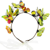 Butterfly Ribbon Closure Headband : Multi-Colored