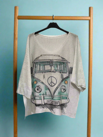 Peace Bus Sweater
