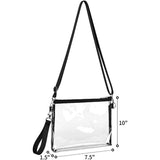 Attached Handle Clear Transparent Crossbody Shoulder Bag