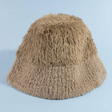 Mixed Faux Fur Loose Bucket Hat: KA