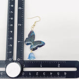 Multi Style Colorful Butterfly Flower Charm Dangle Earrings: B