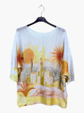CX 998-02 - Printed Mesh Top: Fuschia