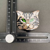 Cat's Head Acrylic Brooch