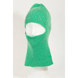 Rhinestone Accent Knitted Balaclava: FU