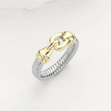 Two Tone Buckle Pointed Ring
: 8