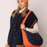 College Quilted Puffer Lightweight Shoulder Bag: NVYORA / ONE SIZE