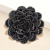 Bling Studded Flower Brooch / Hair Clip
: BK-CL