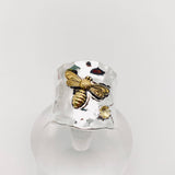 Multi Styles of Retro Emboss Rings,Bee,Butterfly,Flower,Leaf: Bee / 8