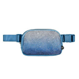 Ombre Rhinestone Fanny Pack Belt Bag: PUP / One Size