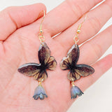 Multi Style Colorful Butterfly Flower Charm Dangle Earrings: B