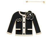 Fashionista Flower Cardigan Brooch Pin: Blue