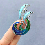 The Dolphin Jumping Out of The Sea Brooch