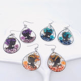 Bowtie Floral Decoration Beauty Girl Dangle Earring - PDF: Orange