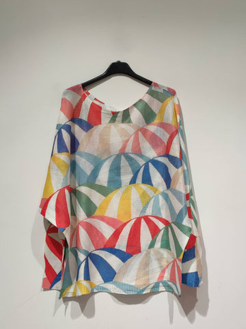 PESS PRINT PE25 Parasol - boat neck: Multicoloured / T(36-42)