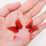 Multi Style Colorful Butterfly Flower Charm Dangle Earrings: B