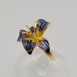 Iris Enamel Flower Ring: 7