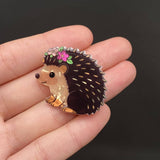 Hedgehog Acrylic Brooch