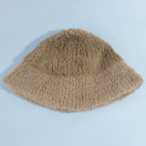 Mixed Faux Fur Loose Bucket Hat: KA