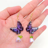 Multi Style Colorful Butterfly Flower Charm Dangle Earrings: B