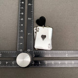 Acrylic Blackjack Heart Post Earrings - YK