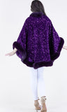 Purple Glitter Glam Poncho