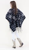 Camelia Tweed Fringed Poncho