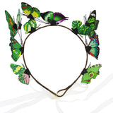 Butterfly Ribbon Closure Headband : Multi-Colored