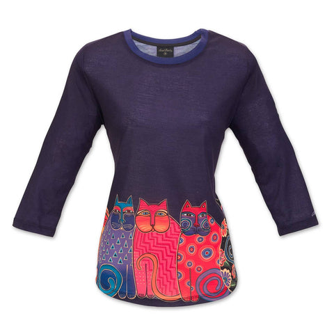 Cat, Large Family 3/4 Sleeve T-Shirt