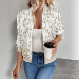 Women's Metallic Zip-Up Bomber Jacket Lightweight Casual: Gold / 100%Viscose / XL