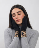 Women’s Leopard Cuff Winter Gloves – 3 Colors: Black