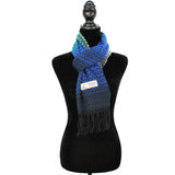 CM65-4 - One Dozen Multi Blue Cashmere Feel Scarves