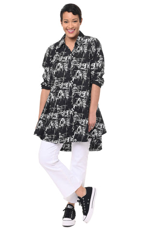 SDC718 Newport Button Down in Black Etching*: XS