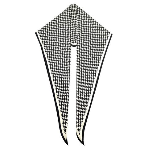 Houndstooth Pattern Print Light Weight Scarf : BLK / ONE SIZE
