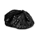 Fully Sequin Embellished Beret Hat: Purple