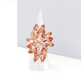 Marquise Crystal Cluster Stretch Ring: Gold Orange