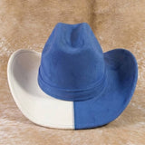 Gameday Two Tone Block Western Cowboy Hat: BLWH