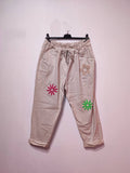 MOON PANTS 3 FLOWERS: CORAL / Frenchman