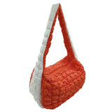 College Quilted Puffer Lightweight Shoulder Bag: NVYORA / ONE SIZE