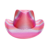 Cowboy Hat Iridescent Fuchsia Fashion Hat: Fuschia / Multi Tone / One Size