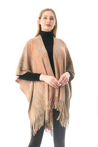 CP22102 Monterrey Ruana Cape: 03 Beige